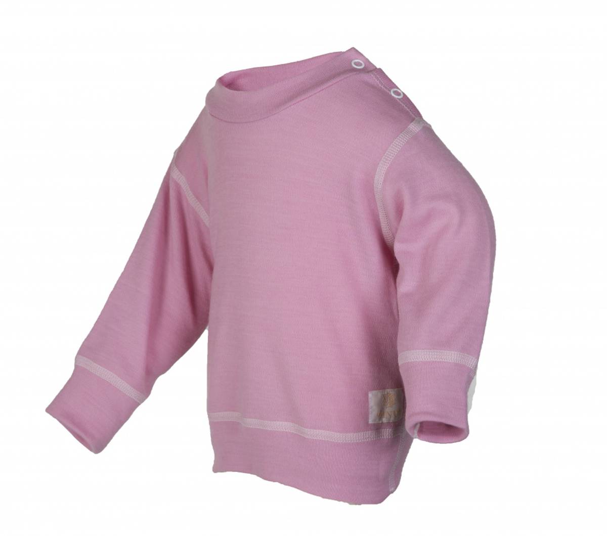 Janus Genser m.trykknapp Babywool Rosa (60 cm)