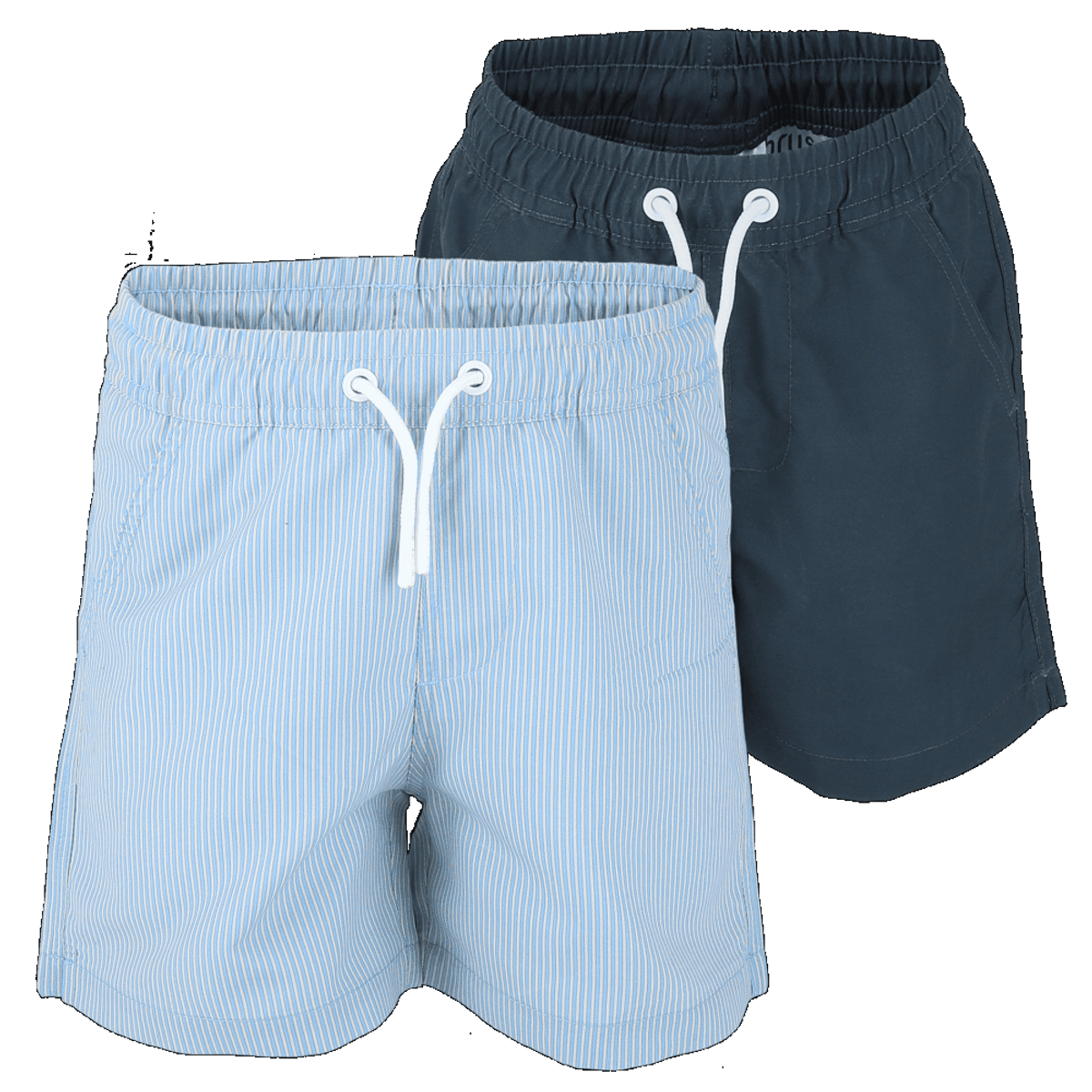 Bruse Badeshorts 2 pk, Sjøsanden, Stripes mørkblå/striper (92 cm)
