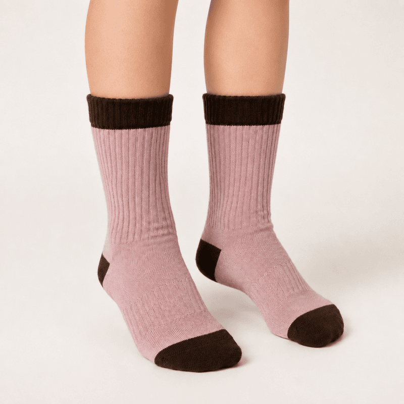 Bruse Bambus Sokker 3pk, Dyrkolbotn, Rose Brown