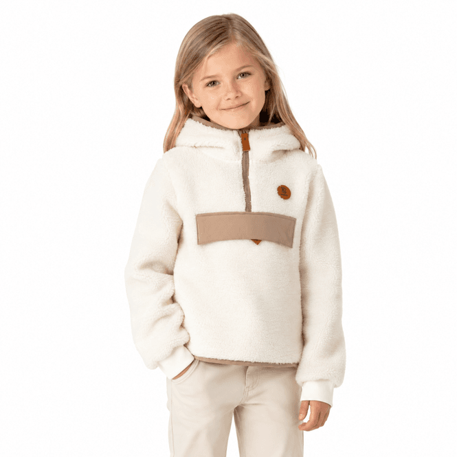 Hovedbilde Bruse Teddyfleece Genser, Selskjer, Off White