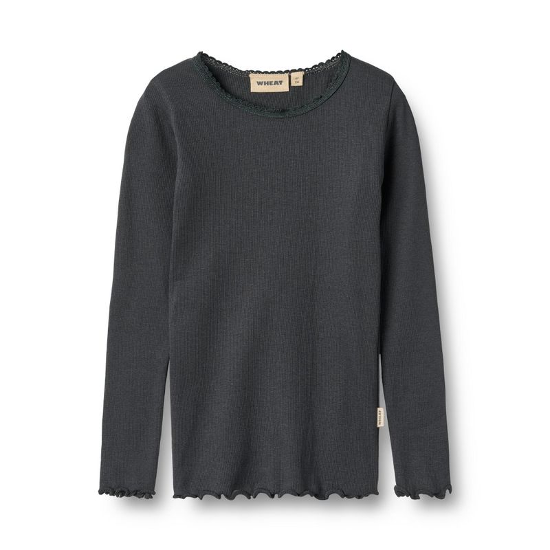 Wheat, Rib T-Shirt L/S Reese, Night