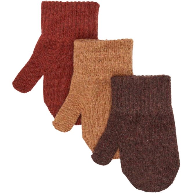 Hovedbilde Mikk-Line Magic votter 3-pk, French Roast/Chipmunk/Apple Butter
