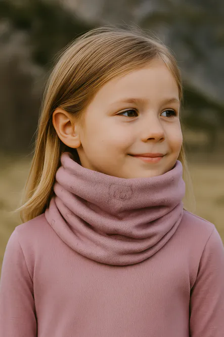 Hovedbilde Bruse Sogn hals med merinoull – Violet Ice