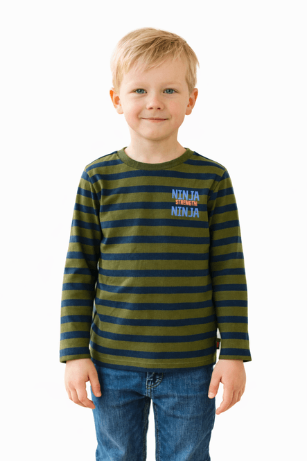 Hovedbilde Lego Kidswear Ninjago genser – Dark Khaki, 100 % økologisk bomull