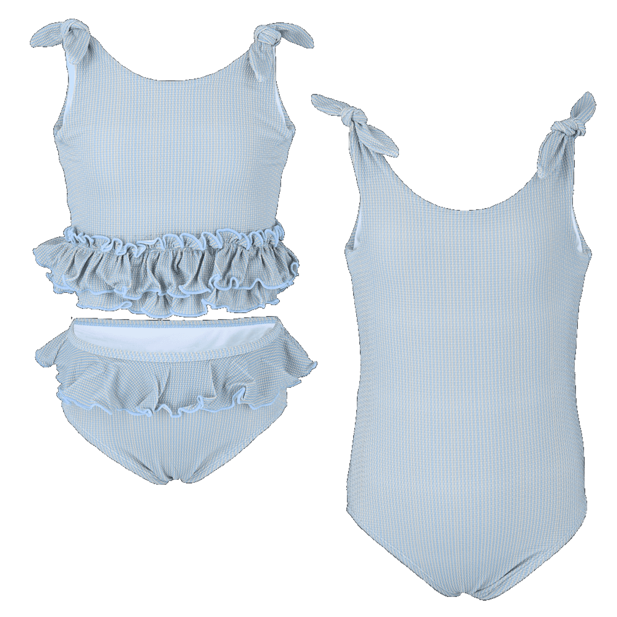 Bruse Bikini og badedrakt sett, Sjøsanden, Stripes (110 cm )