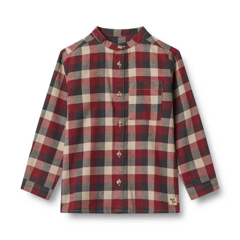 Wheat, Shirt L/S Willum, red blue check