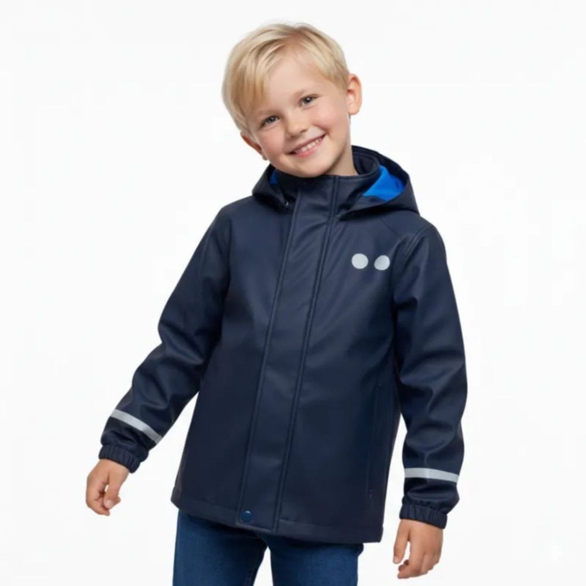 Regnjakke Barn, Lego Kidswear, Iconic, Mørke blå (140)
