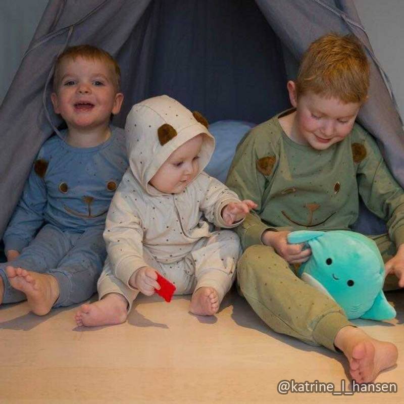 Bruse Pyjamas overall 2pk, Drøm, Dusty Pink/Rainy Day beige/rosa