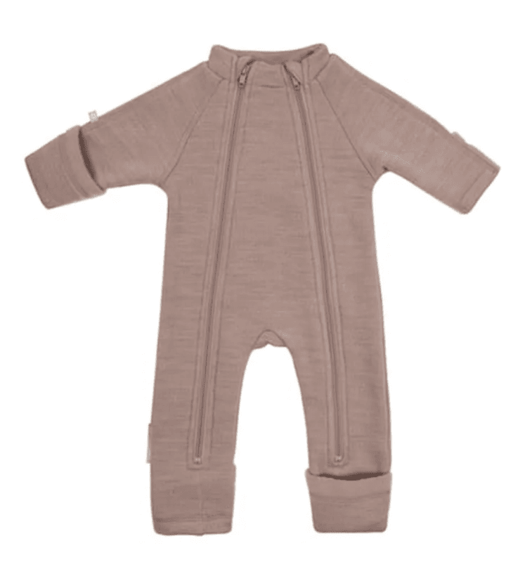 Smallstuff, Jumpsuit 2 zip prematur, merinoull, Soft powder