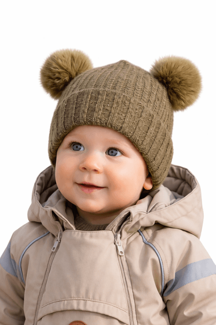 Hovedbilde Bruse Lue med dusk, Teddy, Capers grønn