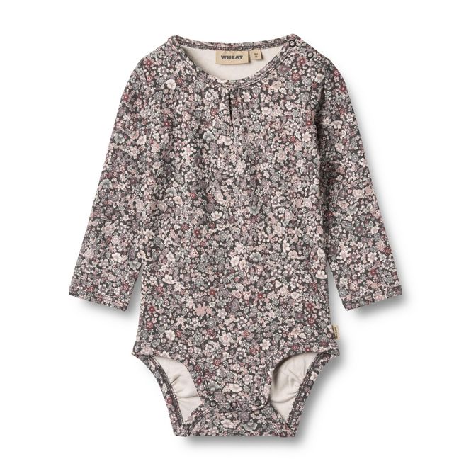 Hovedbilde Wheat, Body L/S Liv Baby, Purple Stone Flowers