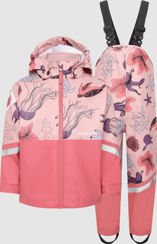 Didriksons Waterman Printed Kids regnsett, Ocean Multi Pink