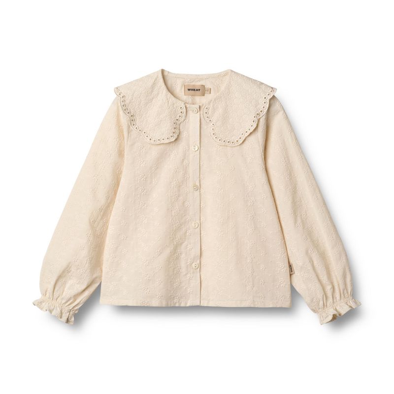Wheat, Shirt L/S Flora, eggshell
